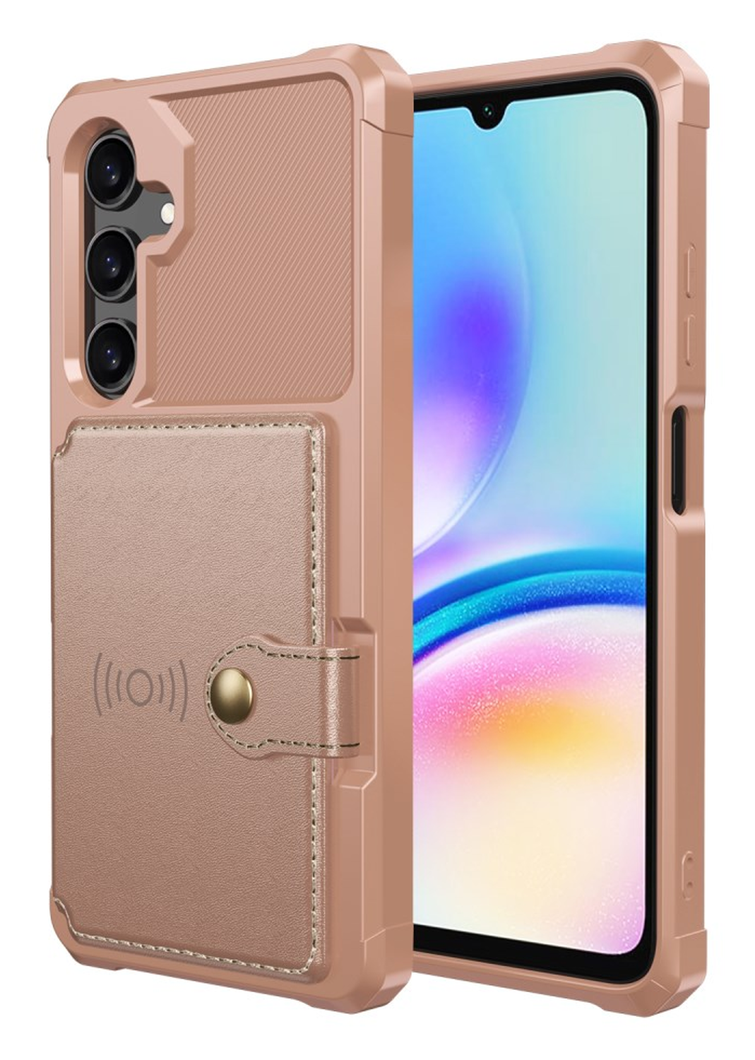 Samsung Galaxy A26 Hoesje 3-in-1 Pasjes Portemonnee Back Cover Roze afbeelding 2