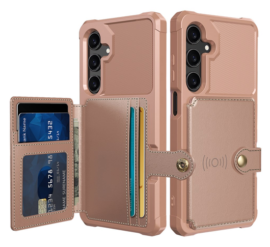 Samsung Galaxy A26 Hoesje 3-in-1 Pasjes Portemonnee Back Cover Roze afbeelding 1
