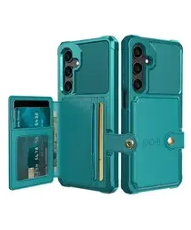 Samsung Galaxy A26 Hoesje 3-in-1 Pasjes Portemonnee Back Cover Groen afbeelding