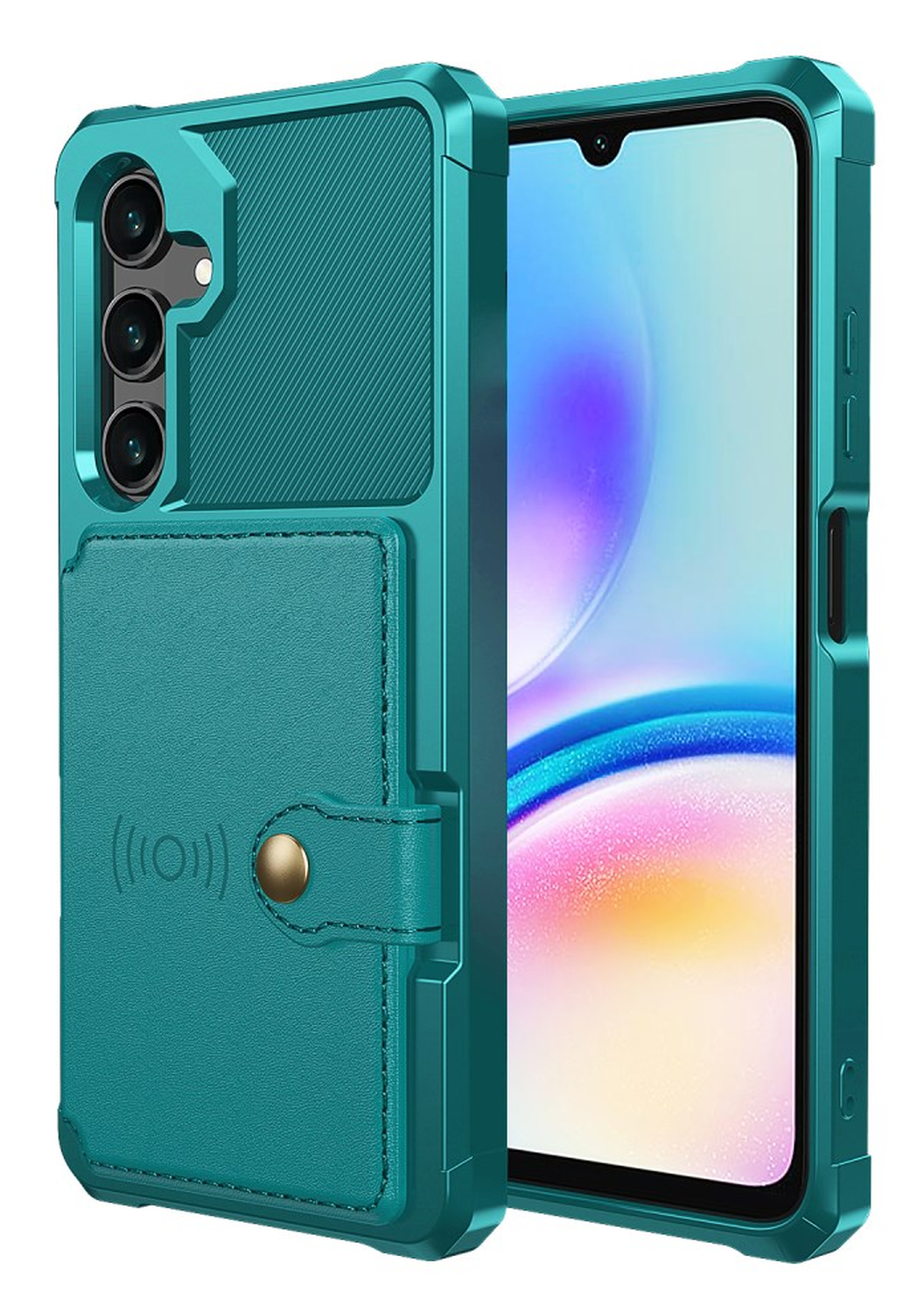 Samsung Galaxy A26 Hoesje 3-in-1 Pasjes Portemonnee Back Cover Groen afbeelding 2