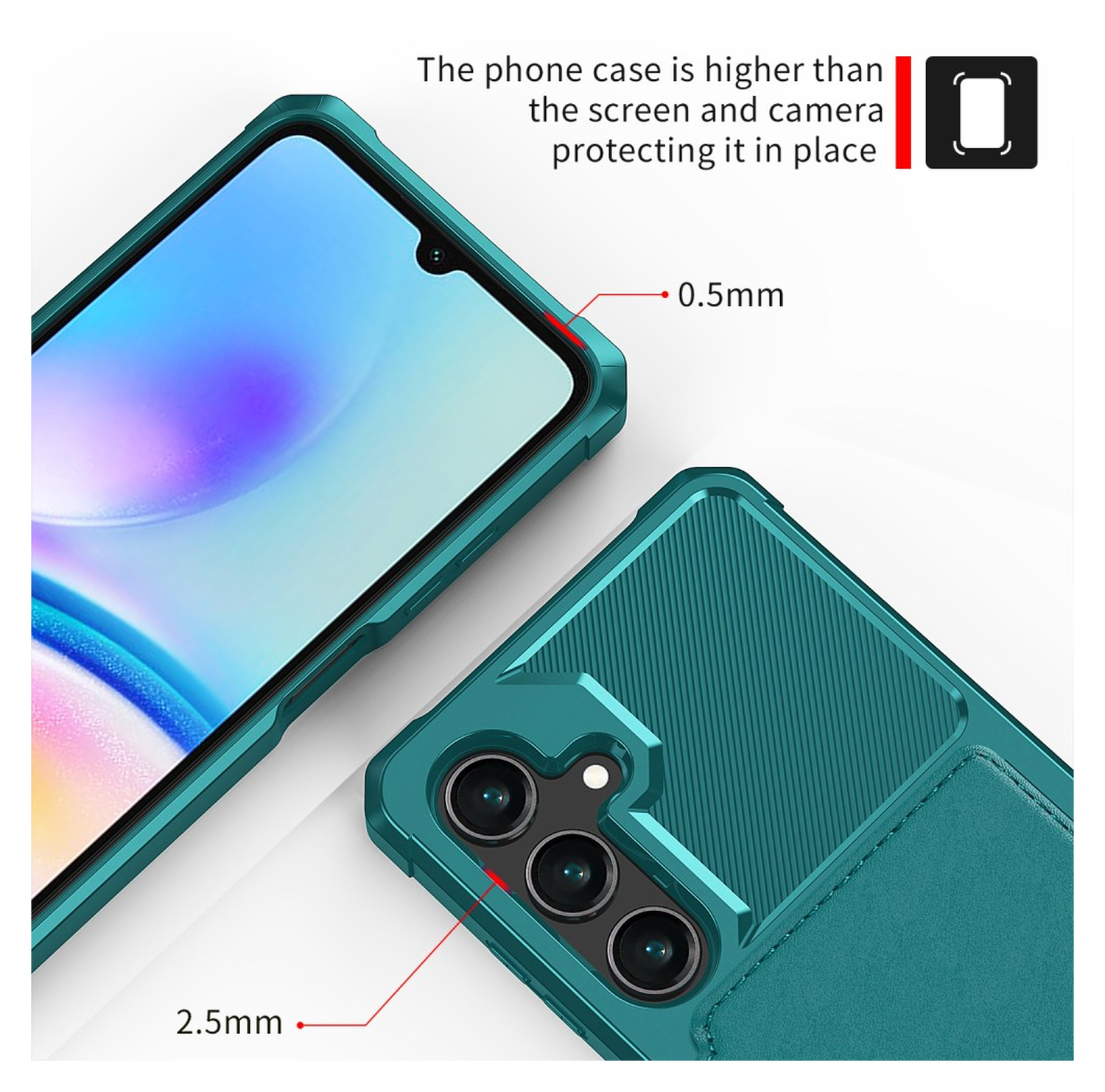 Samsung Galaxy A26 Hoesje 3-in-1 Pasjes Portemonnee Back Cover Groen afbeelding 6