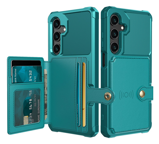 Samsung Galaxy A26 Hoesje 3-in-1 Pasjes Portemonnee Back Cover Groen afbeelding 1