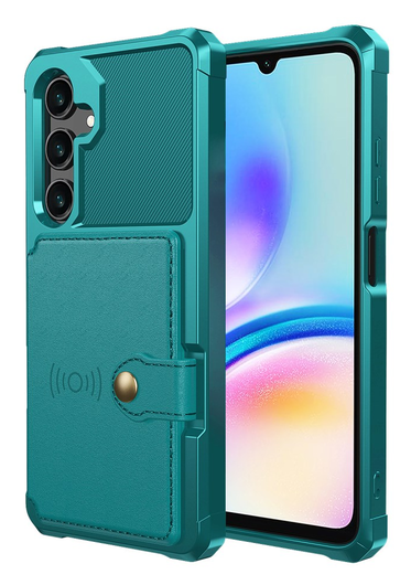 Samsung Galaxy A26 Hoesje 3-in-1 Pasjes Portemonnee Back Cover Groen afbeelding 2