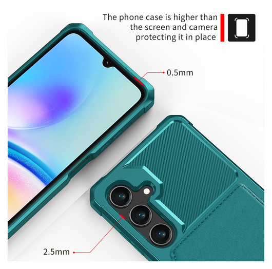 Samsung Galaxy A26 Hoesje 3-in-1 Pasjes Portemonnee Back Cover Groen afbeelding 6