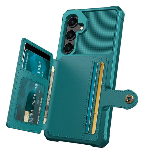 Samsung Galaxy A26 Hoesje 3-in-1 Pasjes Portemonnee Back Cover Groen afbeelding 7