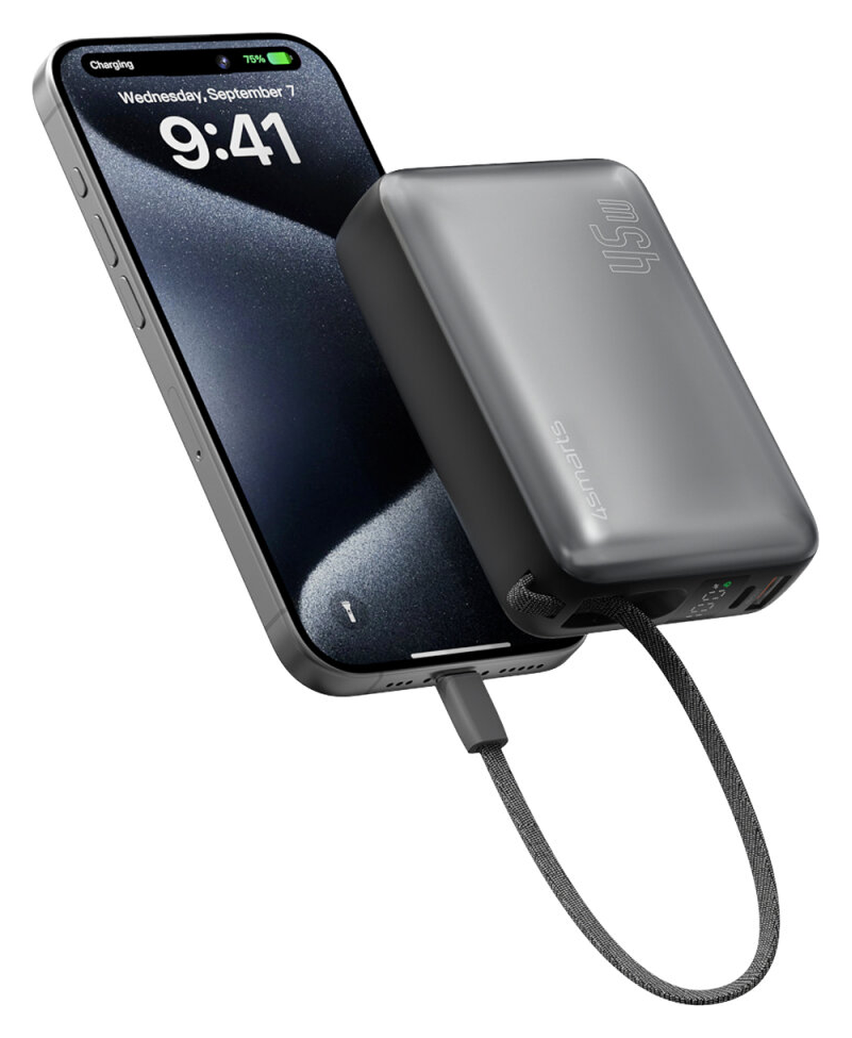 4smarts Enterprise Compact 20.000mAh Powerbank 45W Ingebouwde USB-C Kabel afbeelding 7