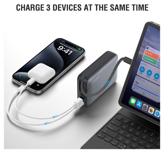 4smarts Enterprise Compact 20.000mAh Powerbank 45W Ingebouwde USB-C Kabel afbeelding 3