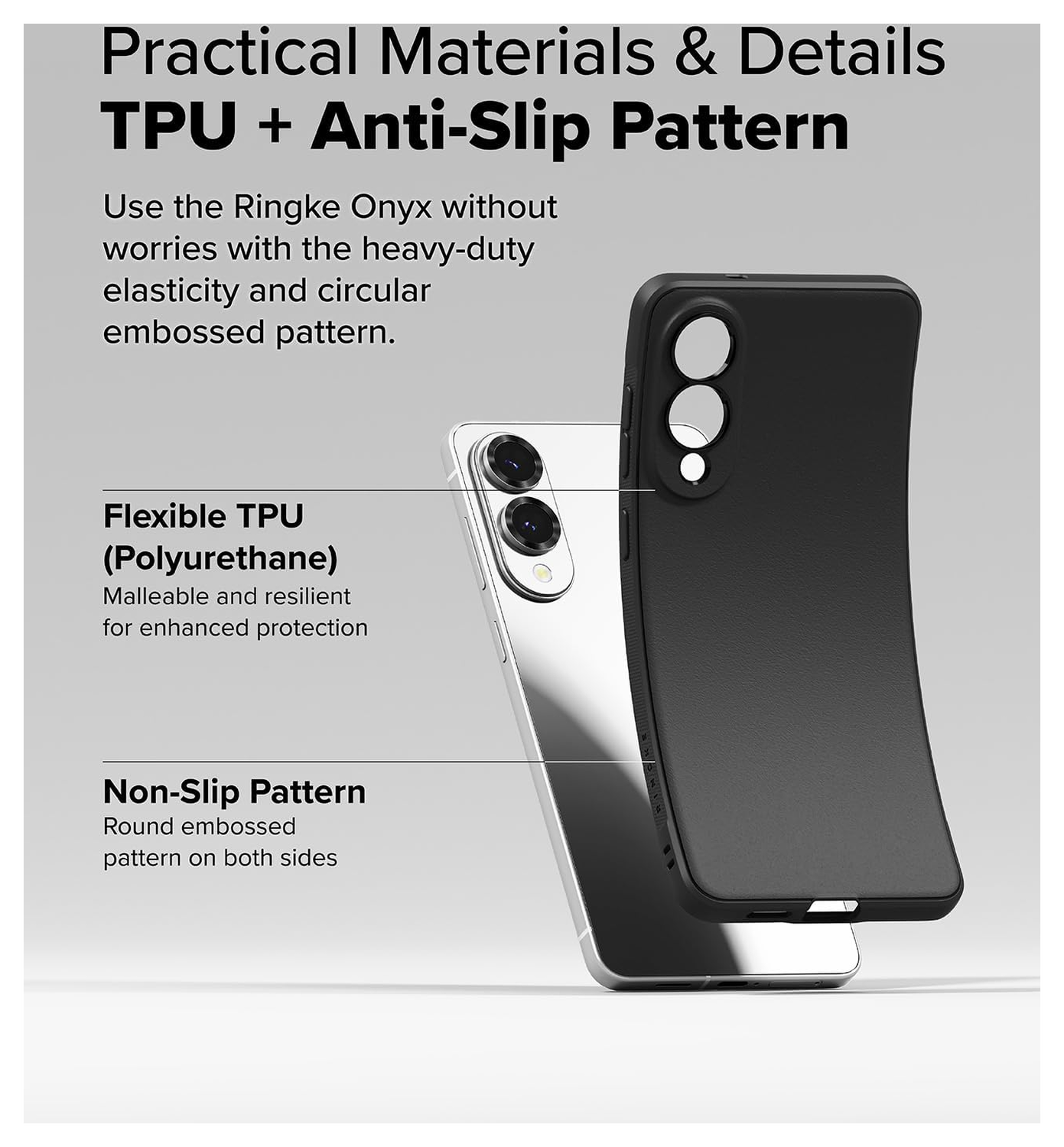 Ringke Onyx Samsung Galaxy S25 Edge Hoesje Flexibel TPU Back Cover Zwart afbeelding 7