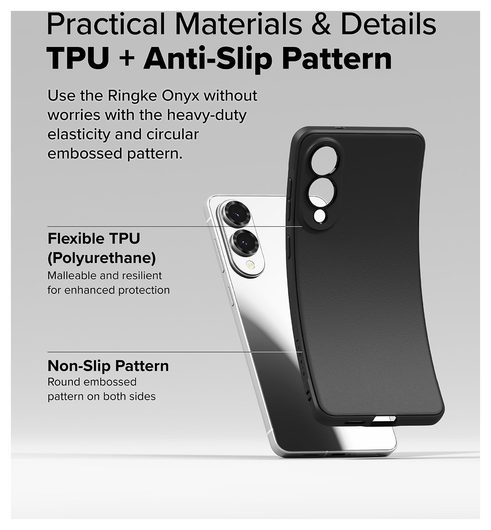 Ringke Onyx Samsung Galaxy S25 Edge Hoesje Flexibel TPU Back Cover Zwart afbeelding 7