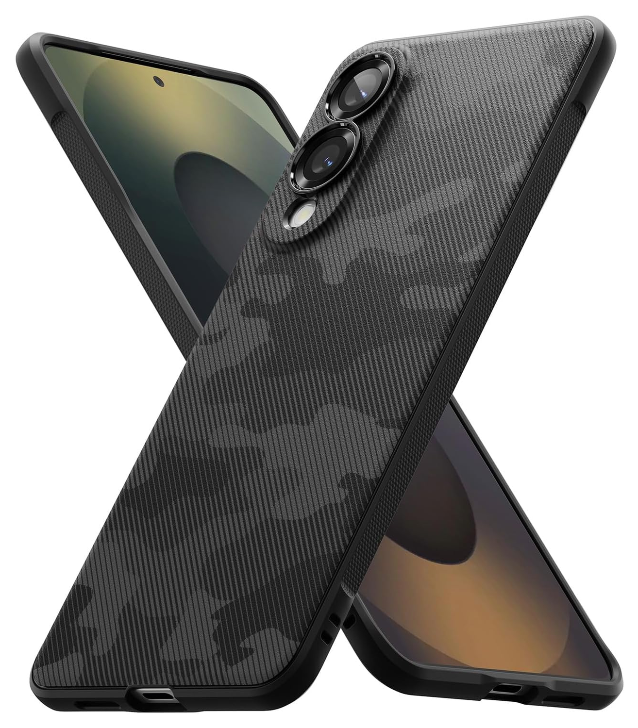 Ringke Onyx Samsung Galaxy S25 Edge Hoesje Flexibel TPU Back Cover Camo Zwart afbeelding 1