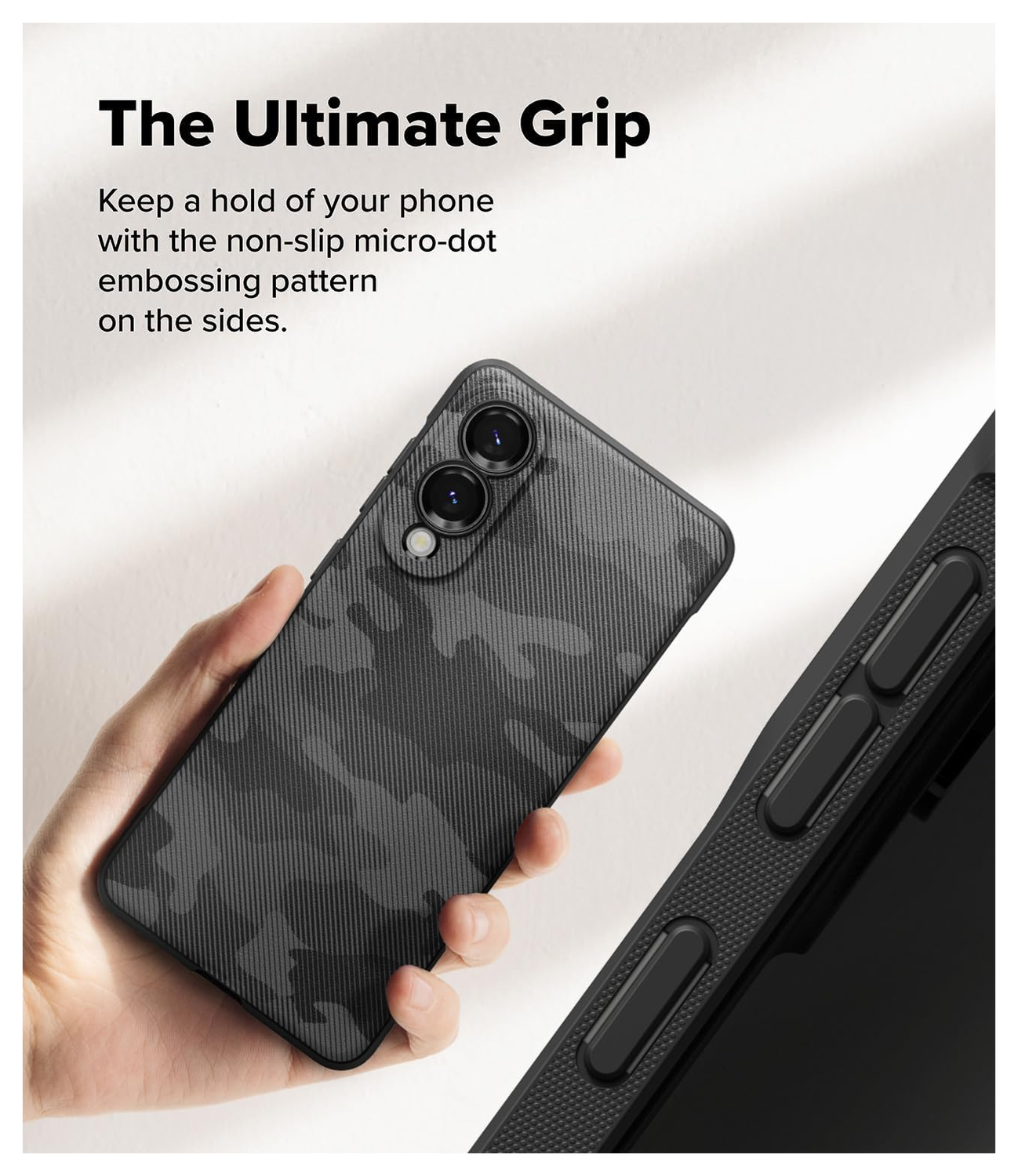 Ringke Onyx Samsung Galaxy S25 Edge Hoesje Flexibel TPU Back Cover Camo Zwart afbeelding 5