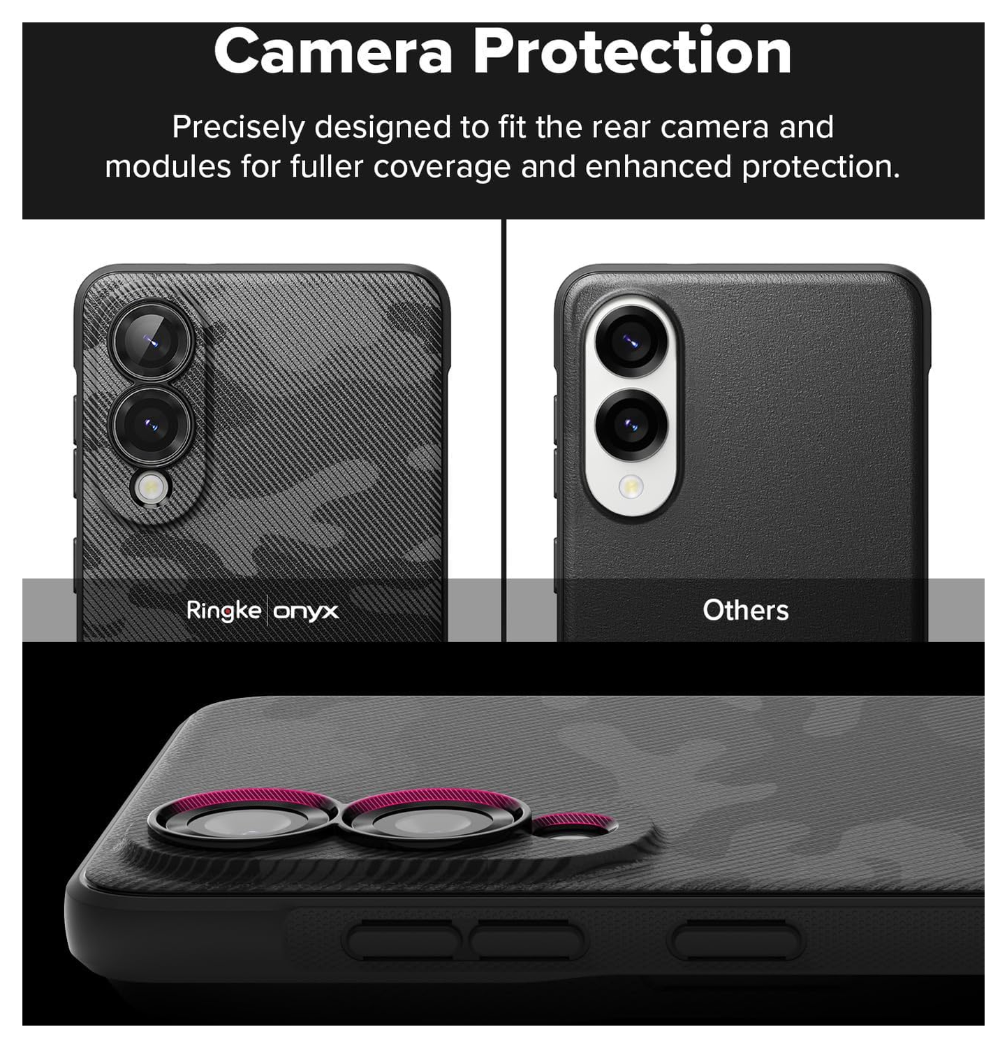 Ringke Onyx Samsung Galaxy S25 Edge Hoesje Flexibel TPU Back Cover Camo Zwart afbeelding 6
