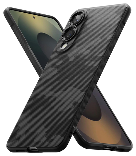 Ringke Onyx Samsung Galaxy S25 Edge Hoesje Flexibel TPU Back Cover Camo Zwart afbeelding 1