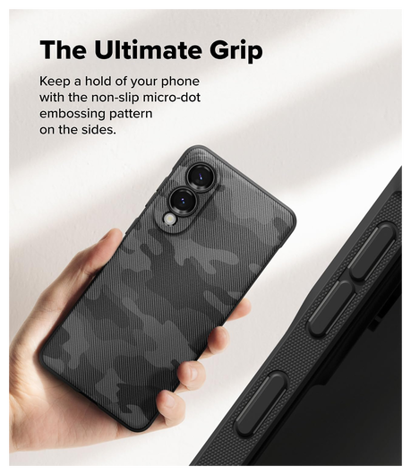 Ringke Onyx Samsung Galaxy S25 Edge Hoesje Flexibel TPU Back Cover Camo Zwart afbeelding 5