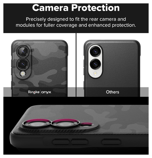 Ringke Onyx Samsung Galaxy S25 Edge Hoesje Flexibel TPU Back Cover Camo Zwart afbeelding 6