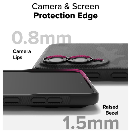 Ringke Onyx Samsung Galaxy S25 Edge Hoesje Flexibel TPU Back Cover Camo Zwart afbeelding 10