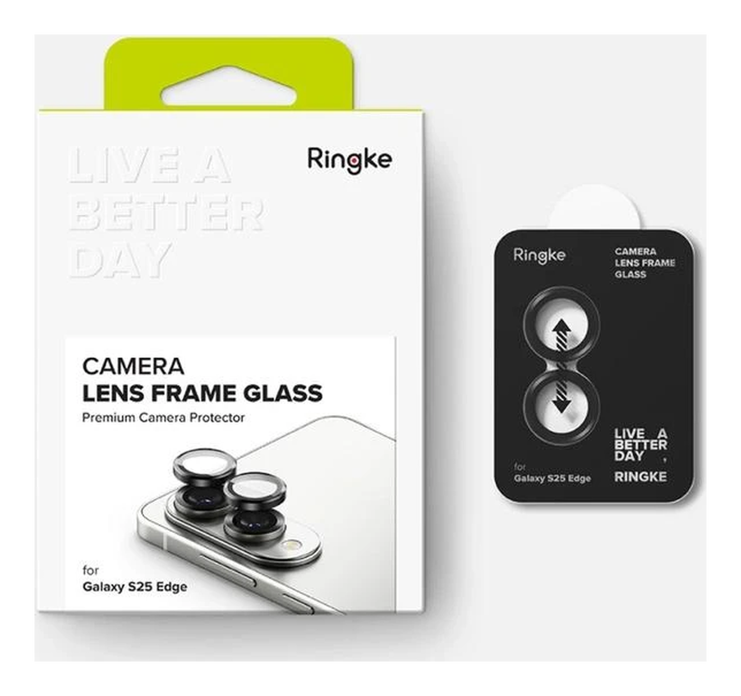 Ringke Frame Glass Samsung Galaxy S25 Edge Camera Protector Zwart afbeelding 5