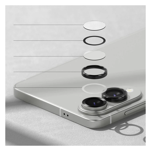 Ringke Frame Glass Samsung Galaxy S25 Edge Camera Protector Zwart afbeelding 4