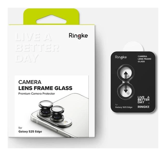Ringke Frame Glass Samsung Galaxy S25 Edge Camera Protector Zwart afbeelding 5