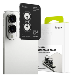 Ringke Frame Glass Samsung Galaxy S25 Edge Camera Protector Zwart