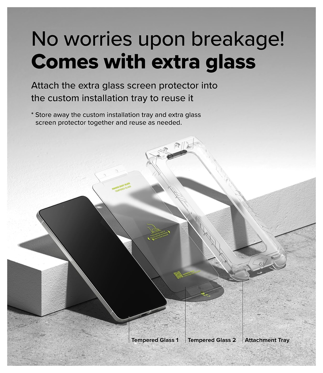 Ringke Easy Slide Samsung Galaxy S25 Edge Screen Protector met Jig 2-Pack afbeelding 4