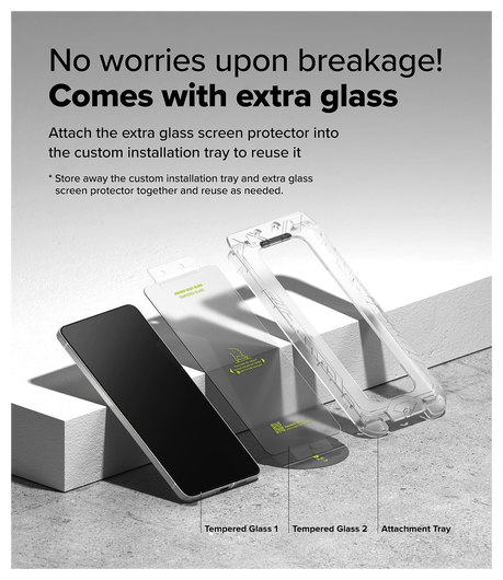 Ringke Easy Slide Samsung Galaxy S25 Edge Screen Protector met Jig 2-Pack afbeelding 4