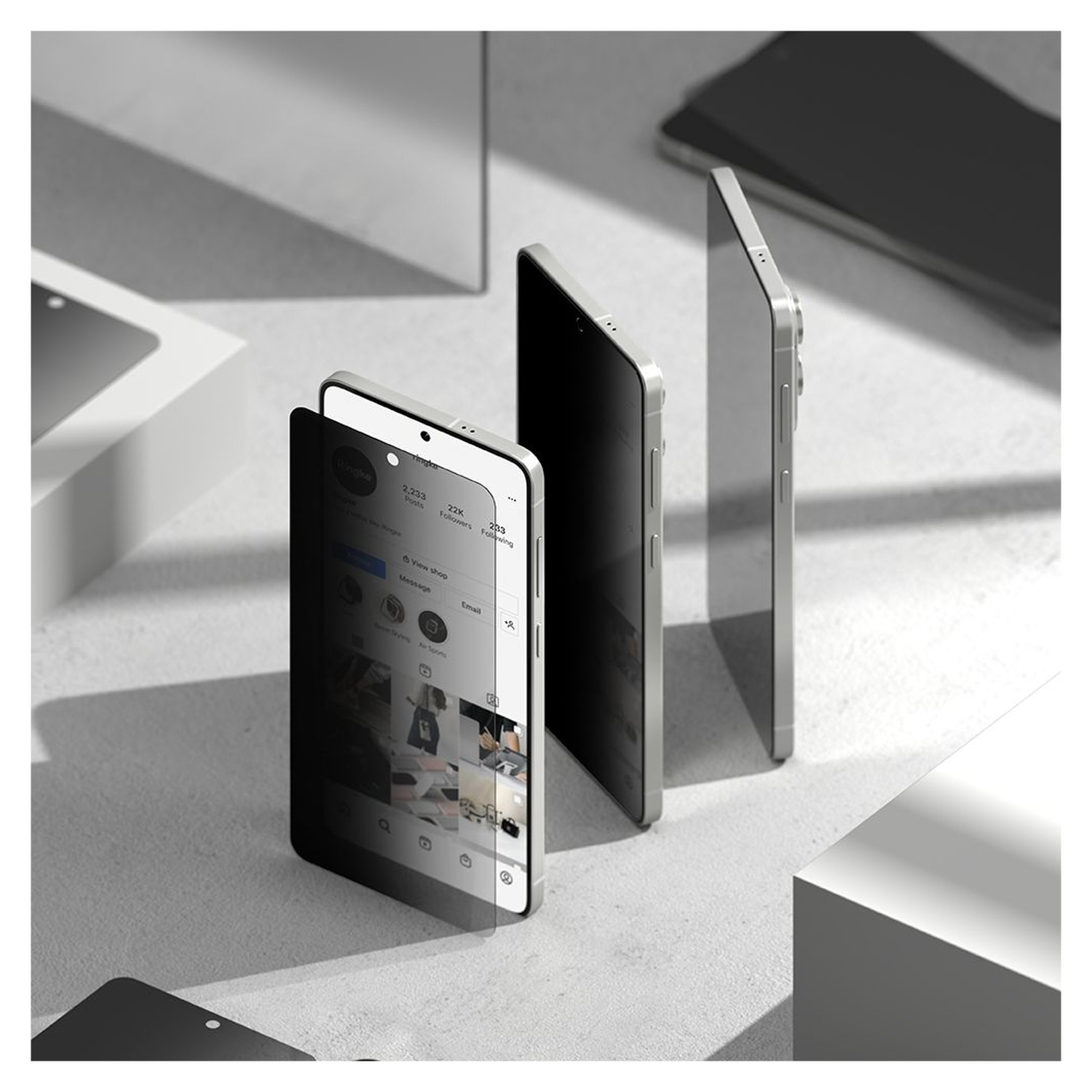 Ringke Easy Slide Privacy Samsung Galaxy S25 Edge Screen Protector Jig 2-Pack afbeelding 5