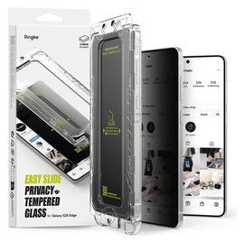Ringke Easy Slide Privacy Samsung Galaxy S25 Edge Screen Protector Jig 2-Pack