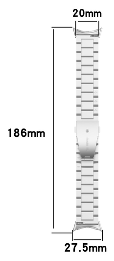 Google Pixel Watch 3 45MM Bandje - Roestvrij Staal - met Schakels - Zilver afbeelding 8