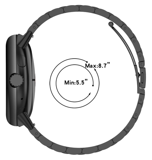 Google Pixel Watch 3 45MM Bandje - Roestvrij Staal - met Schakels - Zilver afbeelding 9
