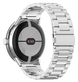 Google Pixel Watch 3 45MM Bandje - Roestvrij Staal - met Schakels - Zilver
