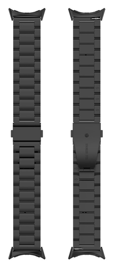 Google Pixel Watch 3 45MM Bandje - Roestvrij Staal - met Schakels - Zwart afbeelding 6