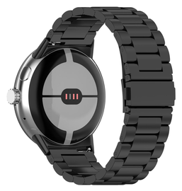 Google Pixel Watch 3 45MM Bandje - Roestvrij Staal - met Schakels - Zwart