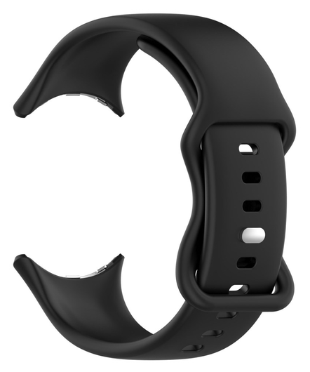 Google Pixel Watch 3 45MM Bandje - Siliconen met Gespsluiting - Zwart afbeelding 2