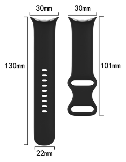 Google Pixel Watch 3 45MM Bandje - Siliconen met Gespsluiting - Zwart afbeelding 5