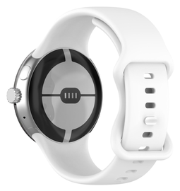 Google Pixel Watch 3 45MM Bandje - Siliconen met Gespsluiting - Wit