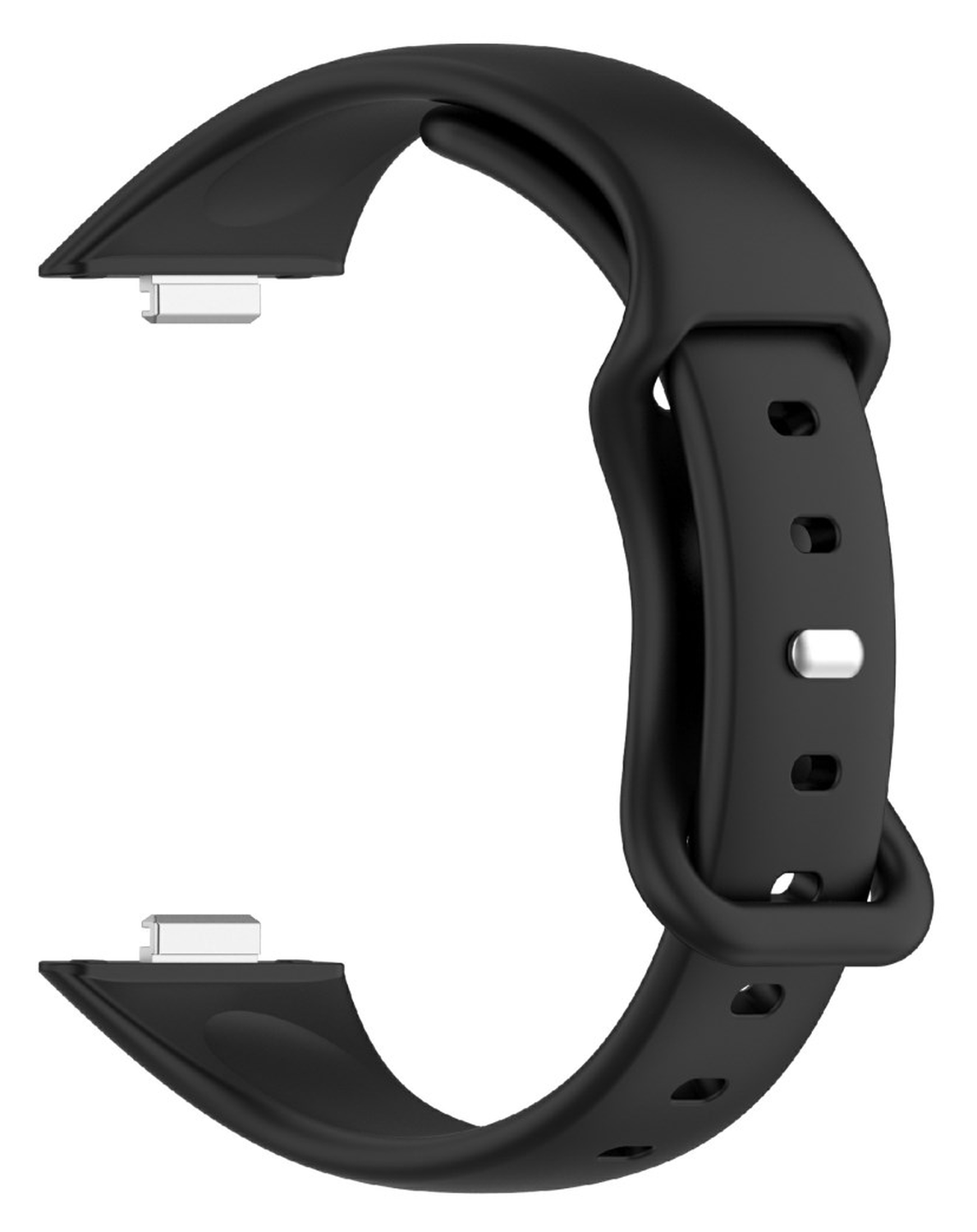 Huawei Watch Fit 4 Bandje - Siliconen Gesp Sluiting - Zwart afbeelding 3