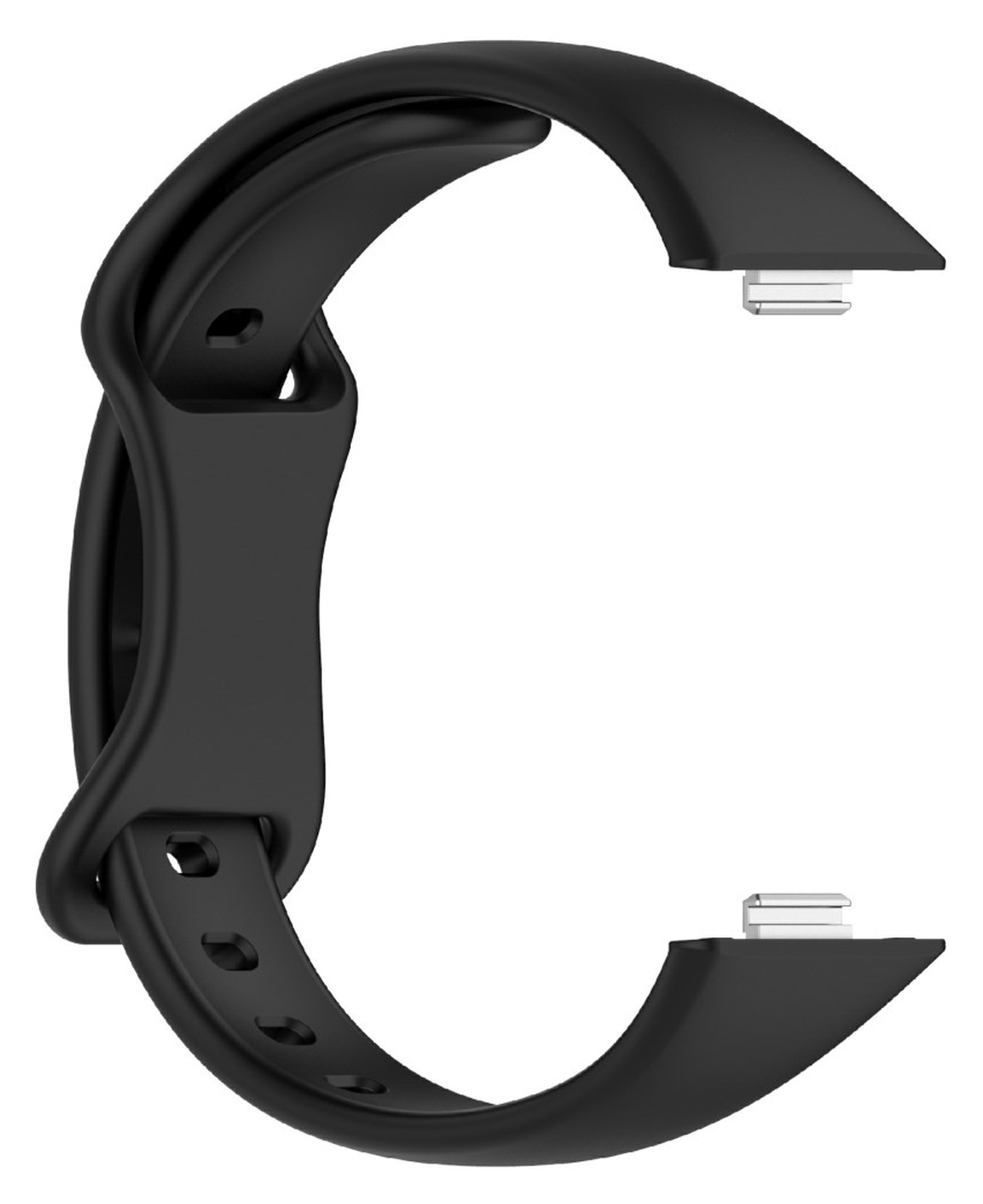Huawei Watch Fit 4 Bandje - Siliconen Gesp Sluiting - Zwart afbeelding 4