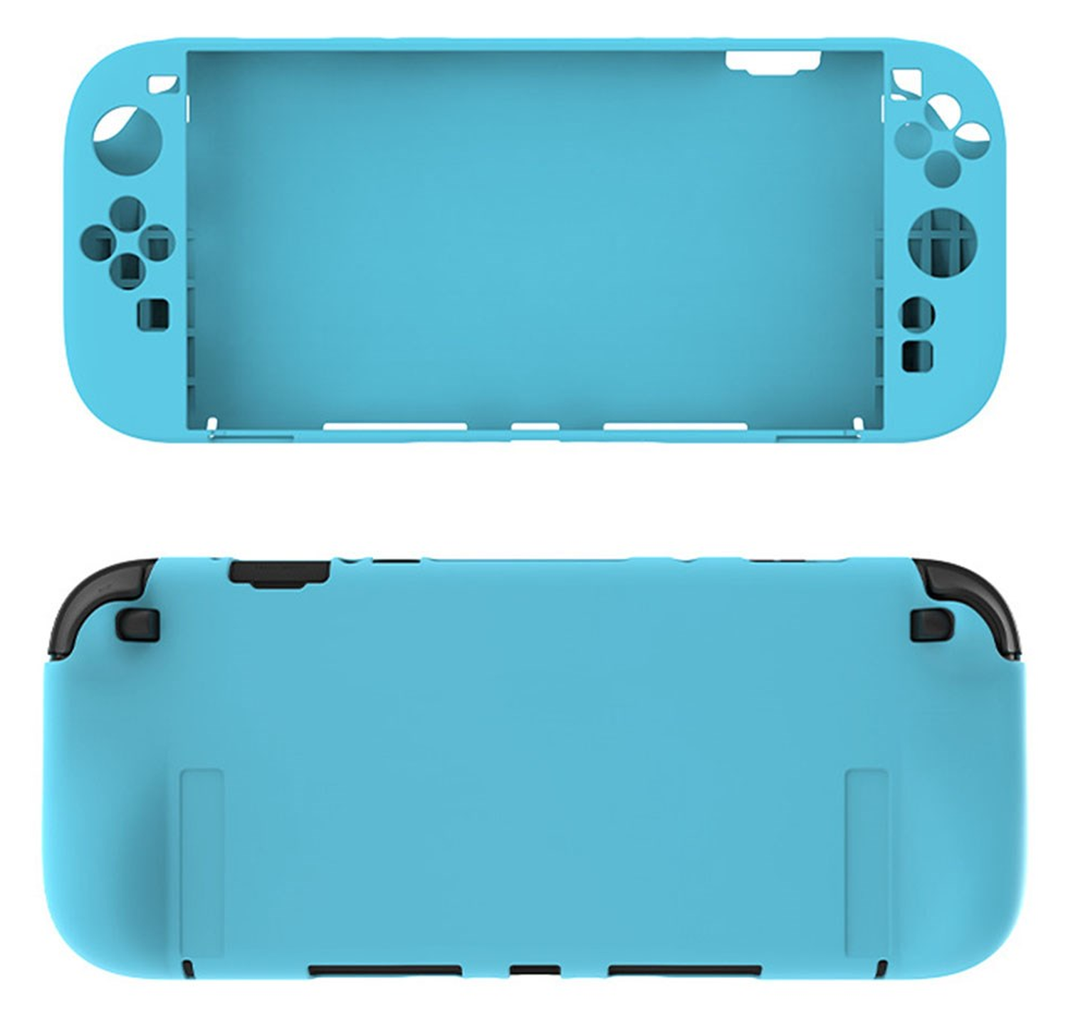Nintendo Switch 2 Hoesje Siliconen Back Cover Case Blauw afbeelding 3