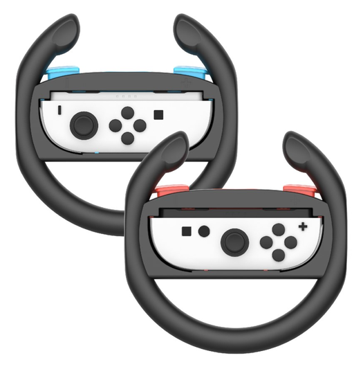 Stuurtjes voor Nintendo Switch 2 Joy-Cons - Stuurwiel Zwart (2-Pack) afbeelding 1