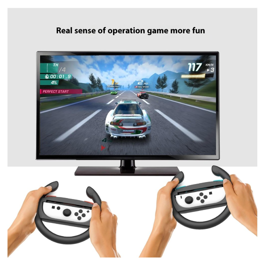 Stuurtjes voor Nintendo Switch 2 Joy-Cons - Stuurwiel Zwart (2-Pack) afbeelding 3