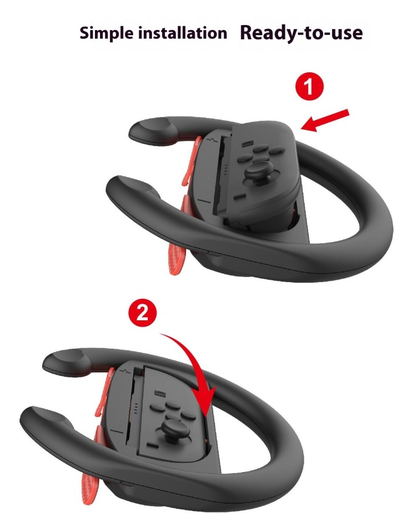 Stuurtjes voor Nintendo Switch 2 Joy-Cons - Stuurwiel Zwart (2-Pack) afbeelding 4
