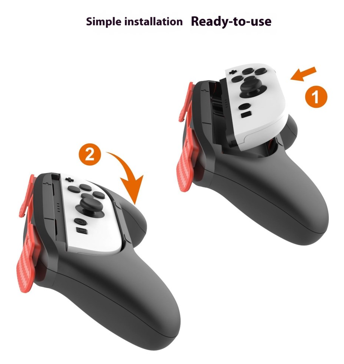 Nintendo Switch 2 Joy-Con Controller Grip 2-Pack (Rood/Blauw) afbeelding 4