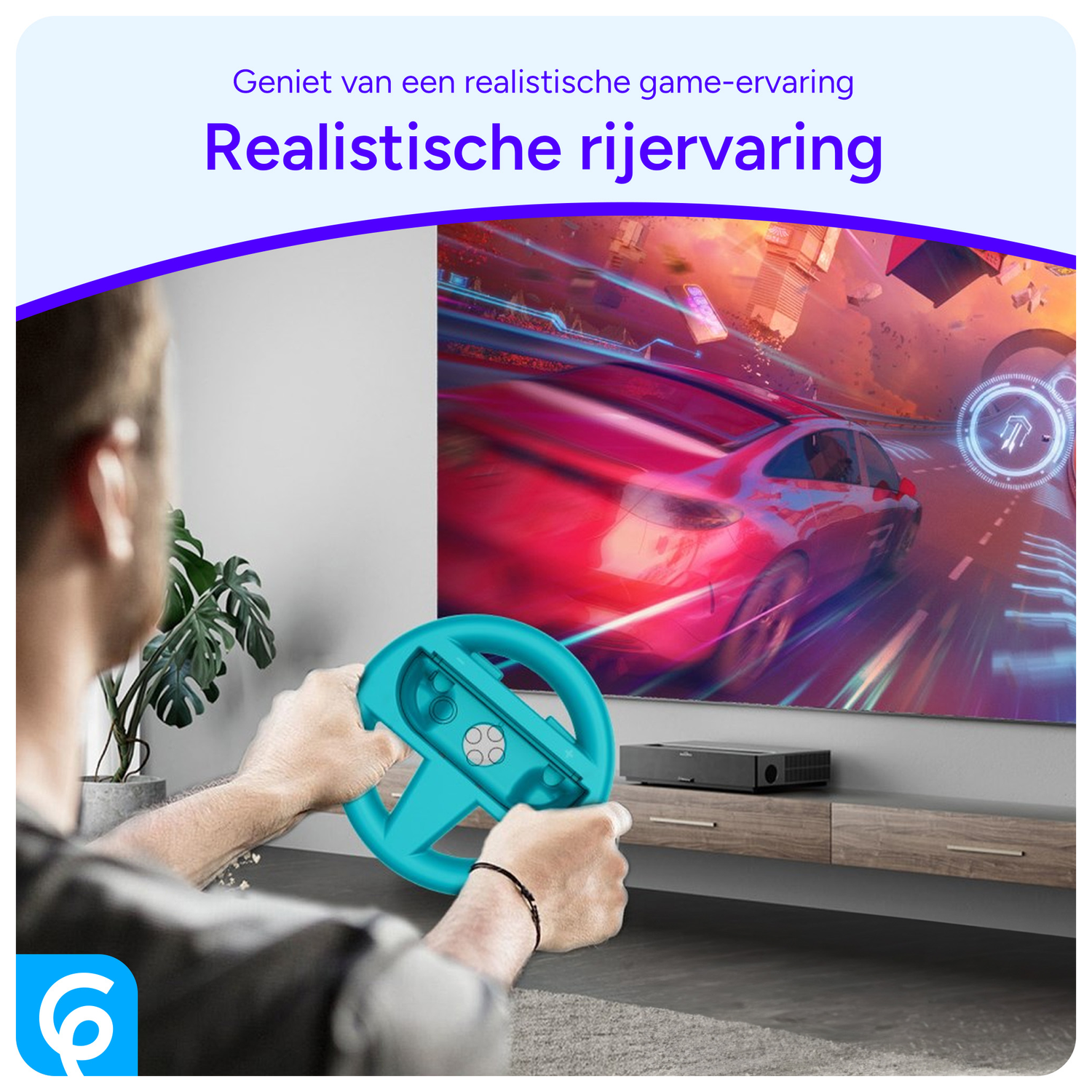 Nintendo Switch 2 Stuurtjes voor Joy-Cons - Stuurwiel Set Blauw/Oranje afbeelding 6