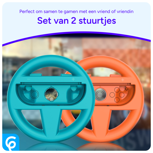Nintendo Switch 2 Stuurtjes voor Joy-Cons - Stuurwiel Set Blauw/Oranje afbeelding 3