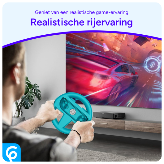 Nintendo Switch 2 Stuurtjes voor Joy-Cons - Stuurwiel Set Blauw/Oranje afbeelding 6