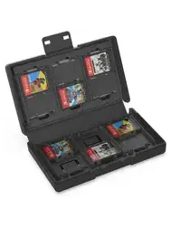 Nintendo Switch 2/Switch Game Card Case Organizer 24 Games/Geheugenkaarten Zwart afbeelding
