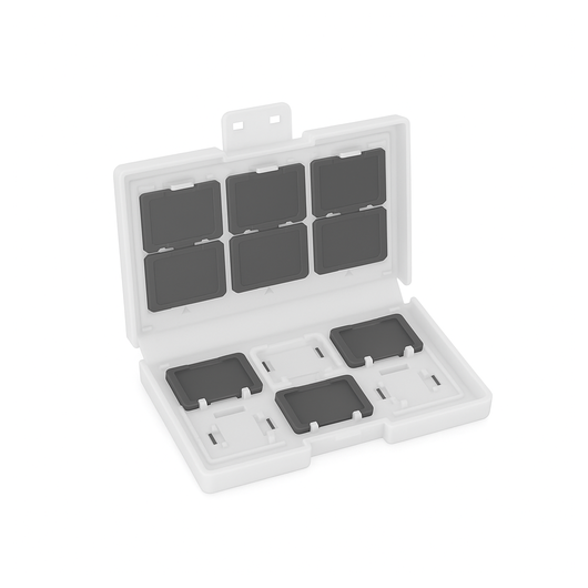 Nintendo Switch 2/Switch Game Card Case Organizer 24 Games/Geheugenkaarten Wit afbeelding 1