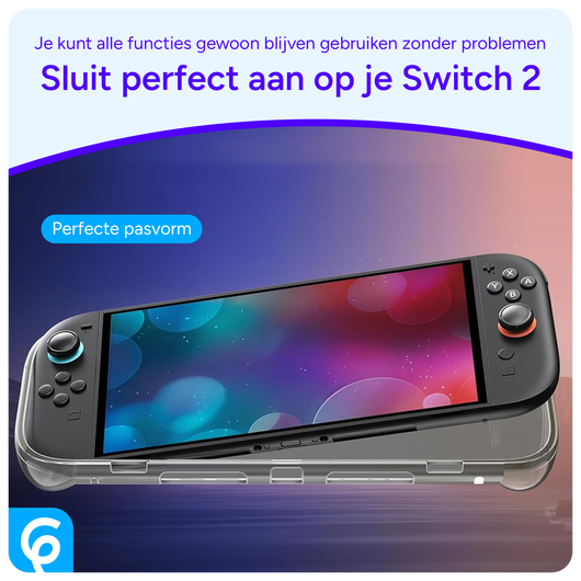 Nintendo Switch 2 Hoesje TPU Case Back Cover Transparant afbeelding 3