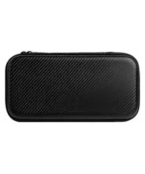 Nintendo Switch 2 Hoesje Opberghoes Carbon Fiber Travel Case Zwart afbeelding